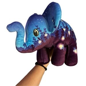 ✨ Pop Art Soft Firefly Elephant Starry Night Plush ✨